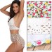 Kindsells Women Halter Hollow Out High Waist Two Pieces Swimsuit Bathing Suit Sets Multicolor B07PM6WW6G